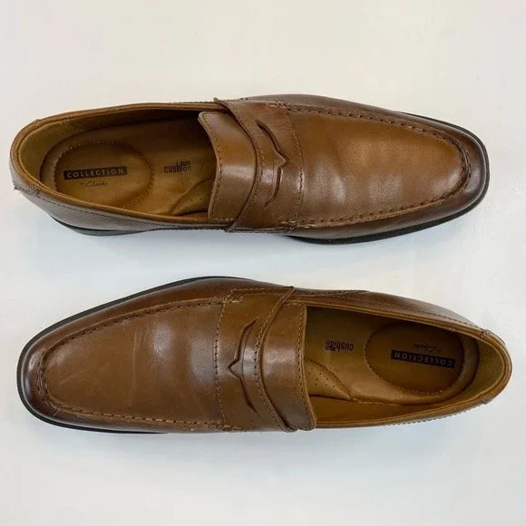 Clarks | Shoes | Clarks Tilden Way Penny Loafer Size 1 Brown  display picture 1
